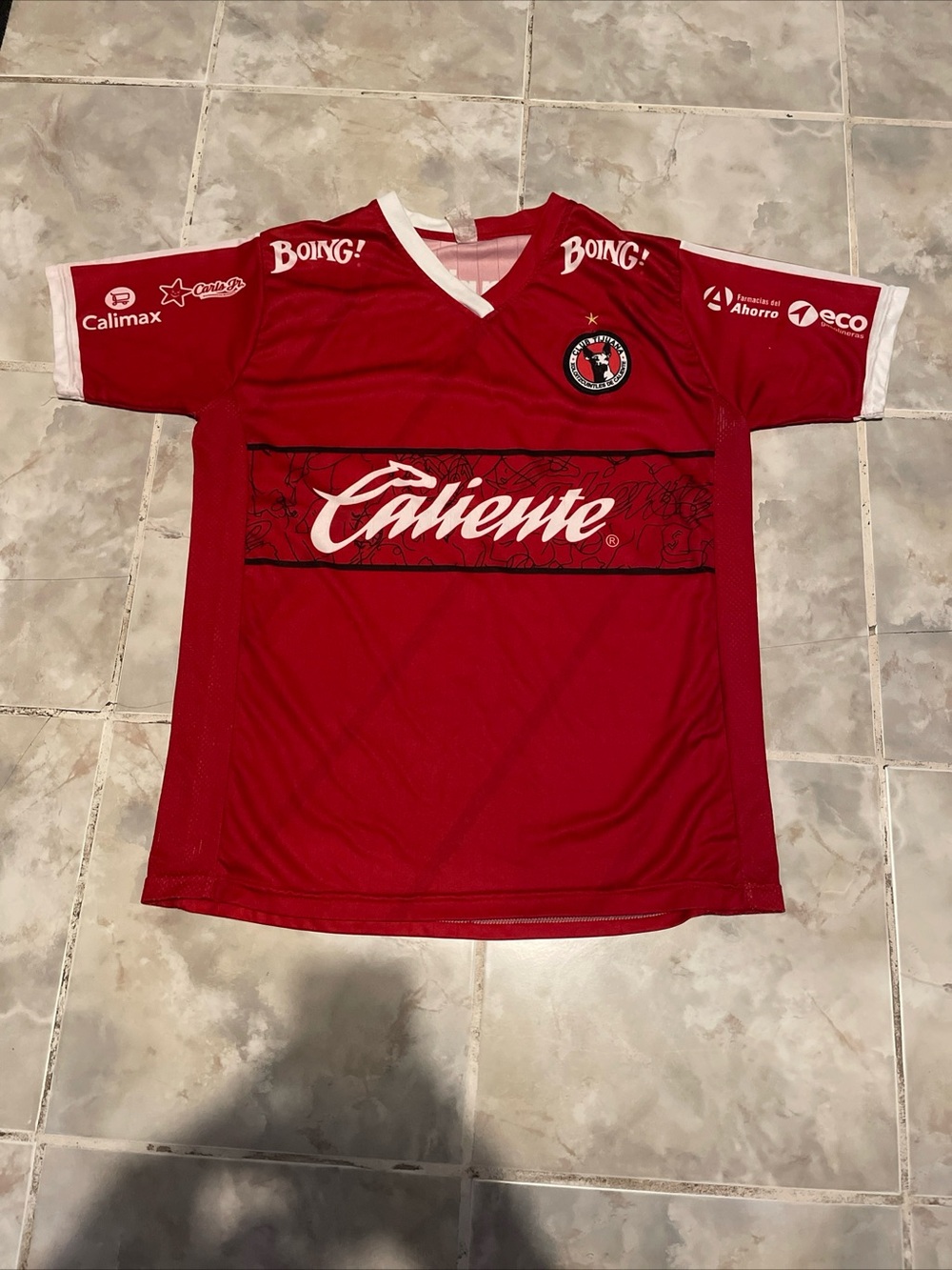 Club Tijuana Xolos Home Red Tescate Football Soccer Jersey SZ M